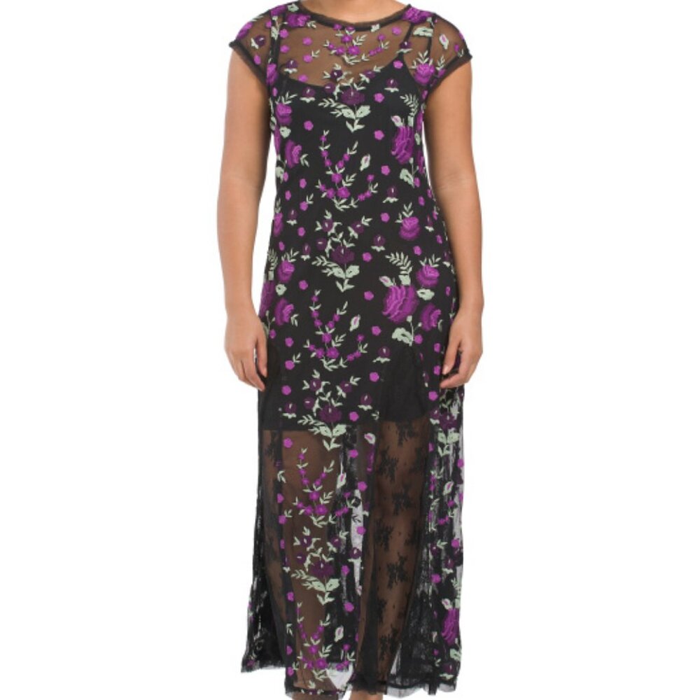 Free People Sky Bright Floral Embroidered Midi Dress Size Small (S) NWT